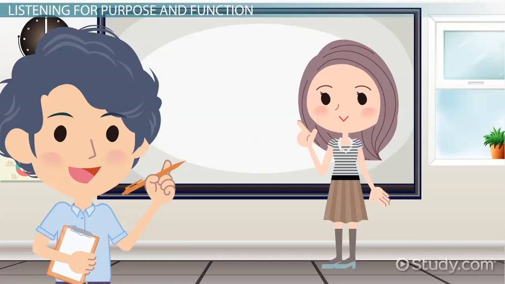 Listening for Purpose & Function Video & Lesson Transcript