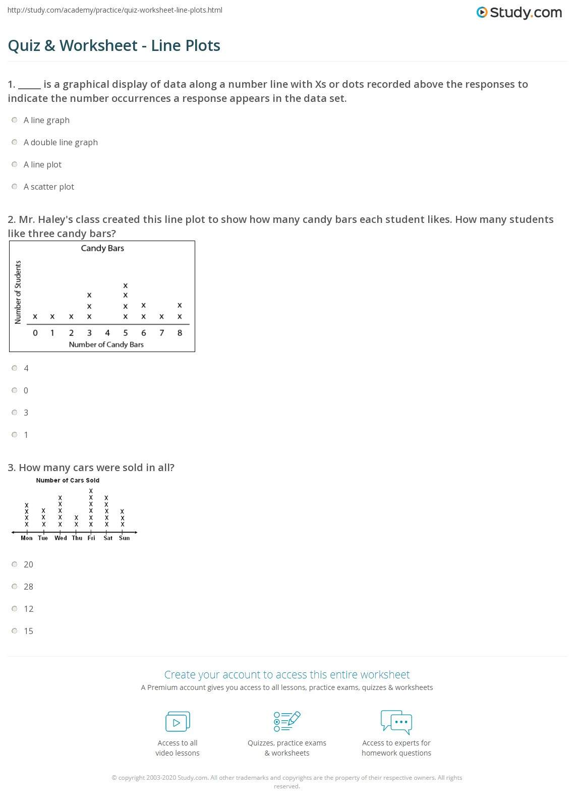 Create A Line Plot Worksheet