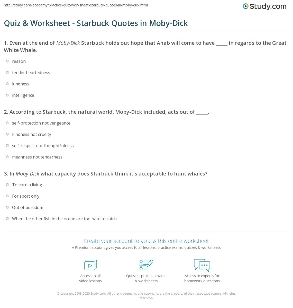 Quiz Worksheet Starbuck Quotes In Moby Dick Study quiz-worksheet-starbuck-quotes-in-moby-dick-study