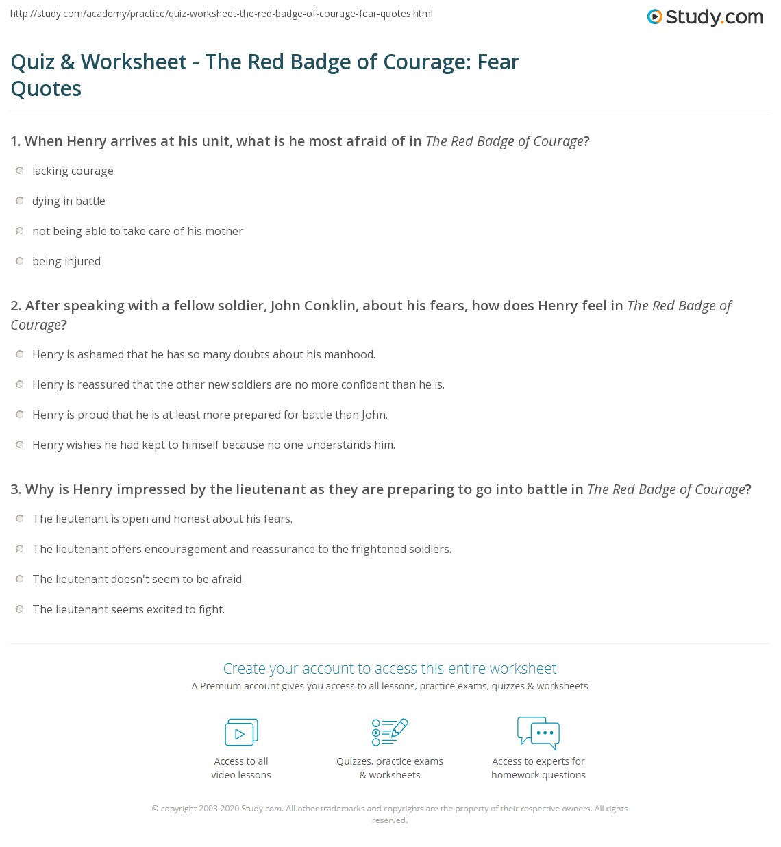 Red Badge Of Courage Printable