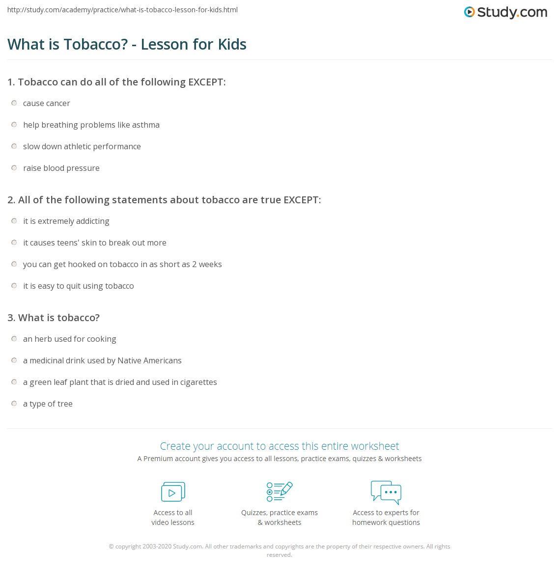 What is Tobacco? - Lesson for Kids