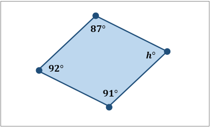 Finding the Missing Angle Measure of a Quadrilateral Practice ...