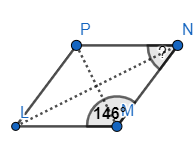 Finding Angle Measures Involving Diagonals of a Rhombus Practice ...