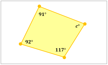 Finding the Missing Angle Measure of a Quadrilateral Practice ...