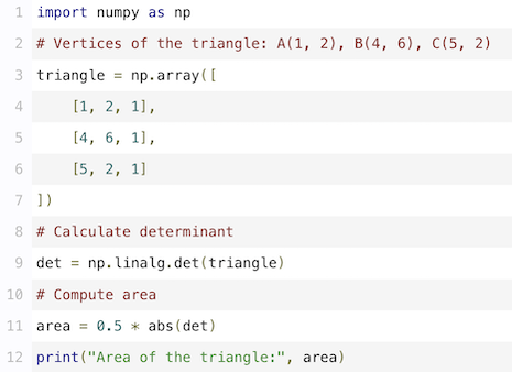 Using NumPy for Matrix Products, Inverses and Determinants - Lesson ...