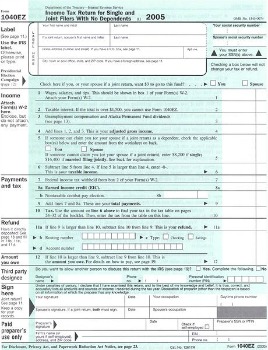What type of information is required on a 1040EZ form? | Study.com