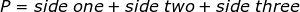 perimeter of a triangle