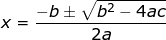 quadratic formula