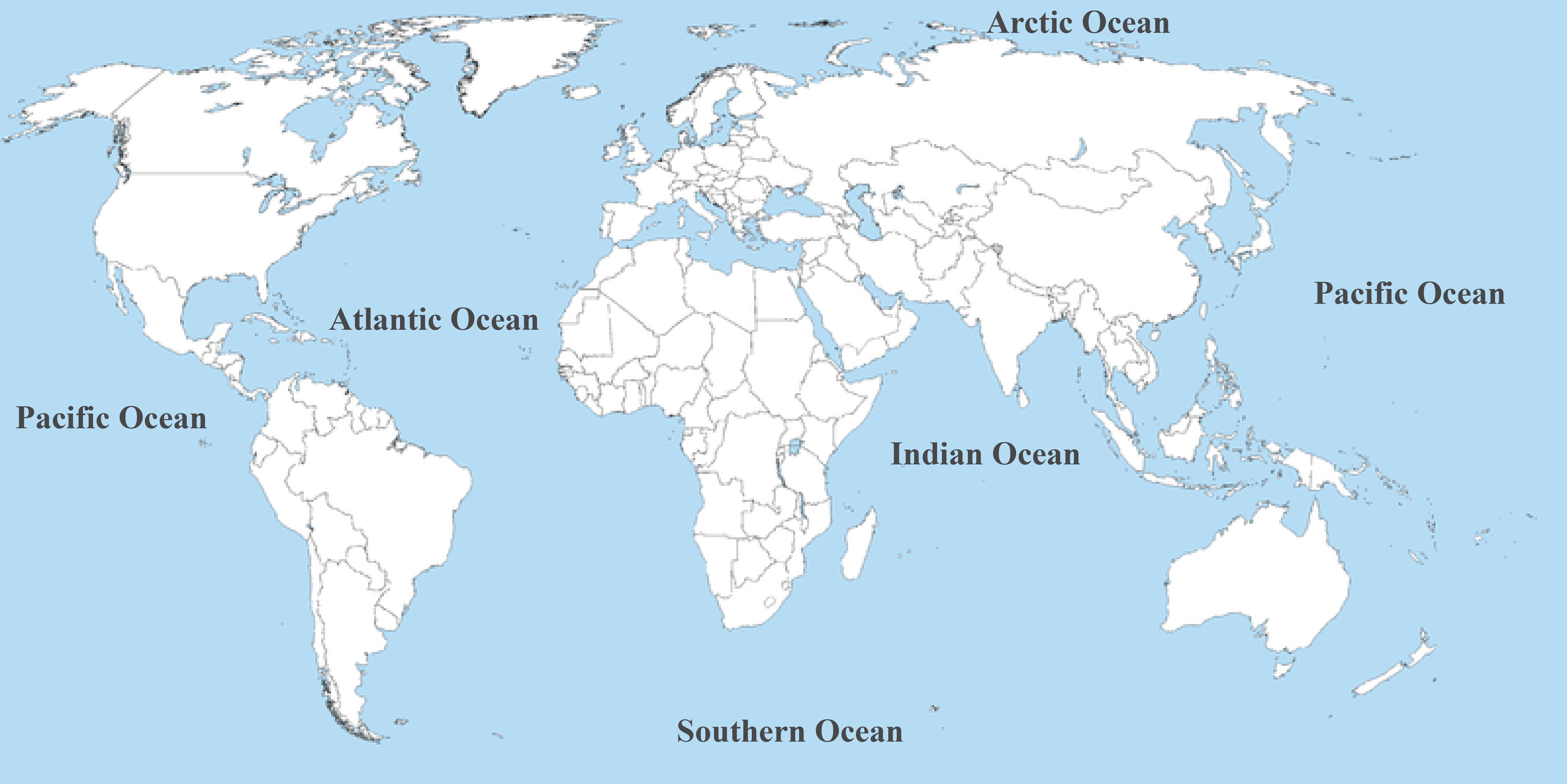 Map All Five Oceans 7 Continents And 5 Oceans Of The World Geography Map All Five Oceans 7 Continents And 5 Oceans Of The World Geography