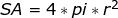 surface area of a sphere