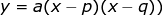 intercept form of a parabola