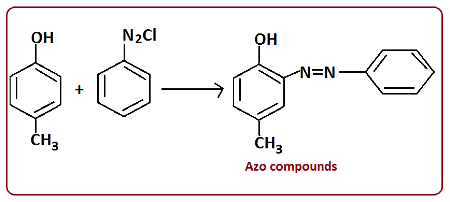 What Product Is Formed From The Reaction Of P Methylphenol With Benzenediazonium Chloride Study Com