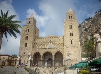 The Cefalu Cathedral in Cefalu, Sicily