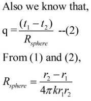 Sphere conduction resistance equation