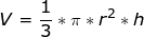 volume of a cone