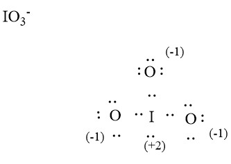 In The Lewis Structure Of The Iodate Ion Io3 That Satisfies The Octet Rule What Is The Formal Charge On The Central Iodine Atom Study Com