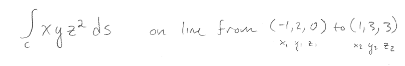 Evaluate The Line Integral Where C Is The Given Curve Integral Xyz 2 Ds C Is The Line Segment From 1 2 0 To 1 3 3 Study Com Evaluate The Line Integral Where C Is The Given Curve Integral Xyz 2 Ds C Is The Line Segment From 1 2 0 To 1 3 3 Study Com