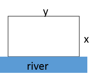 Farmer Ed Has 450 Meters Of Fencing And Wants To Enclose A Rectangular Plot That Borders On A River If Farmer Ed Does Not Fence The Side Along The River Find The