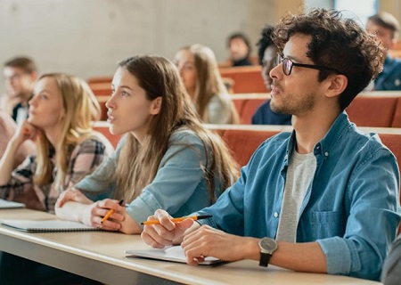 Students listening to a lecture