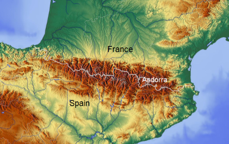 Pyrenees Mountains Map Features Importance Study Pyrenees Mountains Map Features Importance Study
