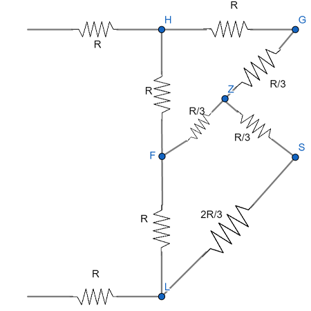 Use delta-y transforms to find the equivalent resistance of the circuit ...