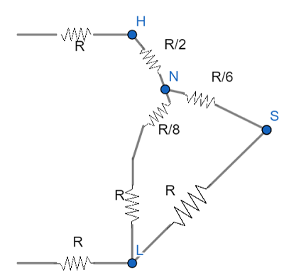 Use delta-y transforms to find the equivalent resistance of the circuit ...