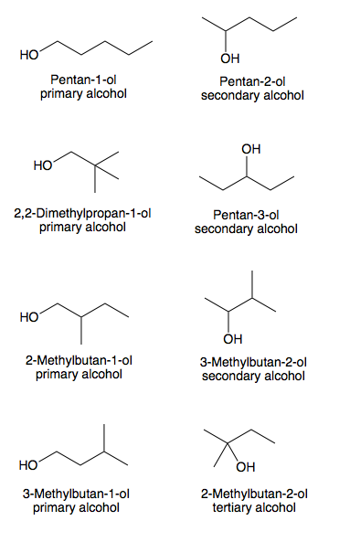 4 Eight Open Chain Isomeric Alcohols Have The Formula C 5h 11oh A Draw The Structural Formula And Write The Iupac Name For Each Of These Alcohols B Indicate Which Of These Isomers Are Primary
