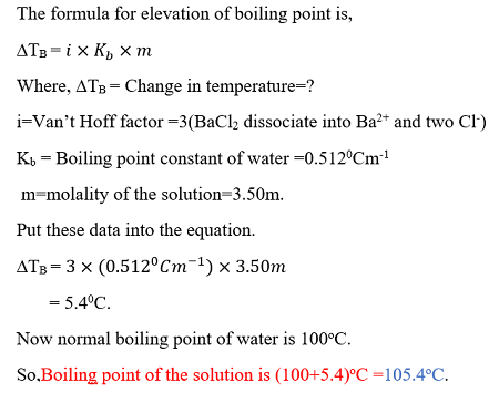 1 What Is The Expected Freezing Point Of A 3 50 M M Standing For Molality Aqueous Solution Of Bacl2 Kfp 1 86 Degrees Celsius M 2 What Is The Expected Boiling Point Kbp