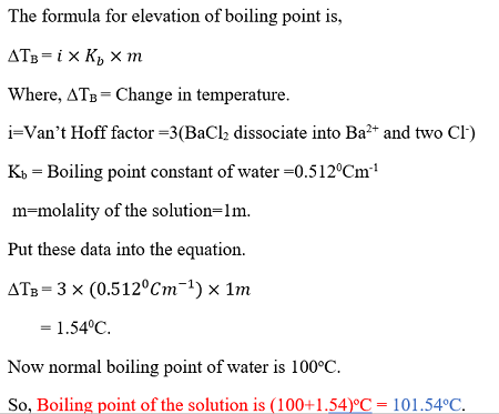 Determine The Boiling Points Of 1 M Solution Of Sugar Glucose Urea Sodium Chloride Barium Chloride Aluminium Chloride Study Com
