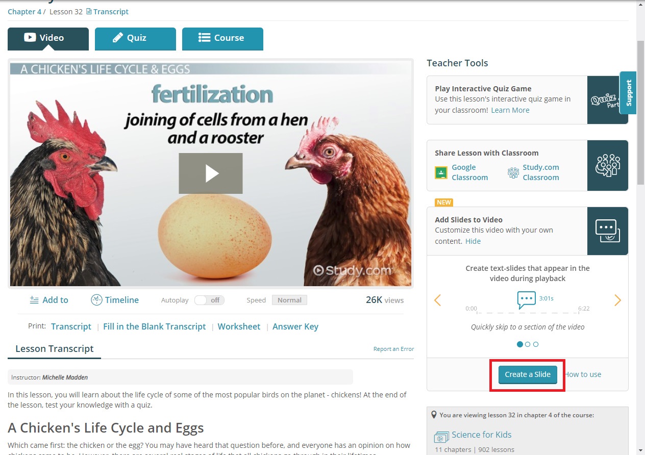 How to add slides in a video : Study.com