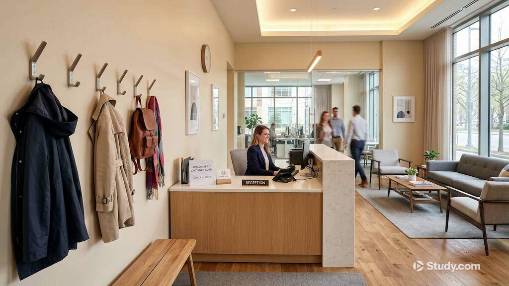 Receptionsr Offices Office Reception Area Design, Maintenance & Practicality - Lesson ...