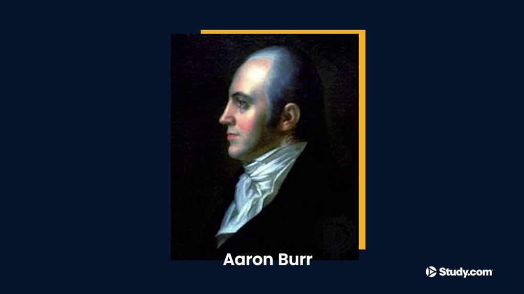 Aaron Burr | Overview, Duel & Trial - Lesson | Study.com
