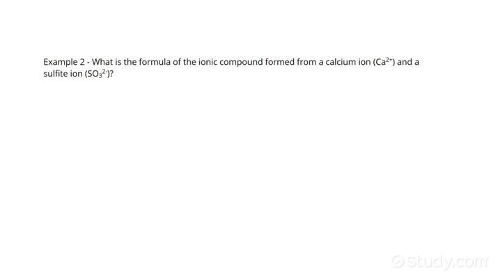 Predicting the Formula of Ionic Compounds with Common Polyatomic Ions |  Chemistry | Study.com