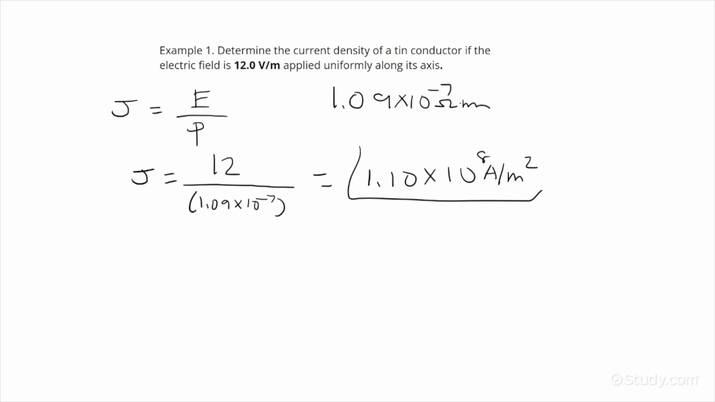 How To Determine Current Density In A Conductor From An Electric Field How To Determine Current Density In A Conductor From An Electric Field